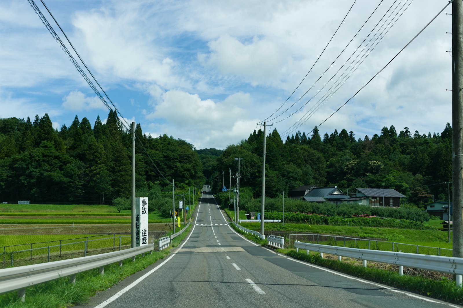 田園を貫く道（試作用の代用画像）